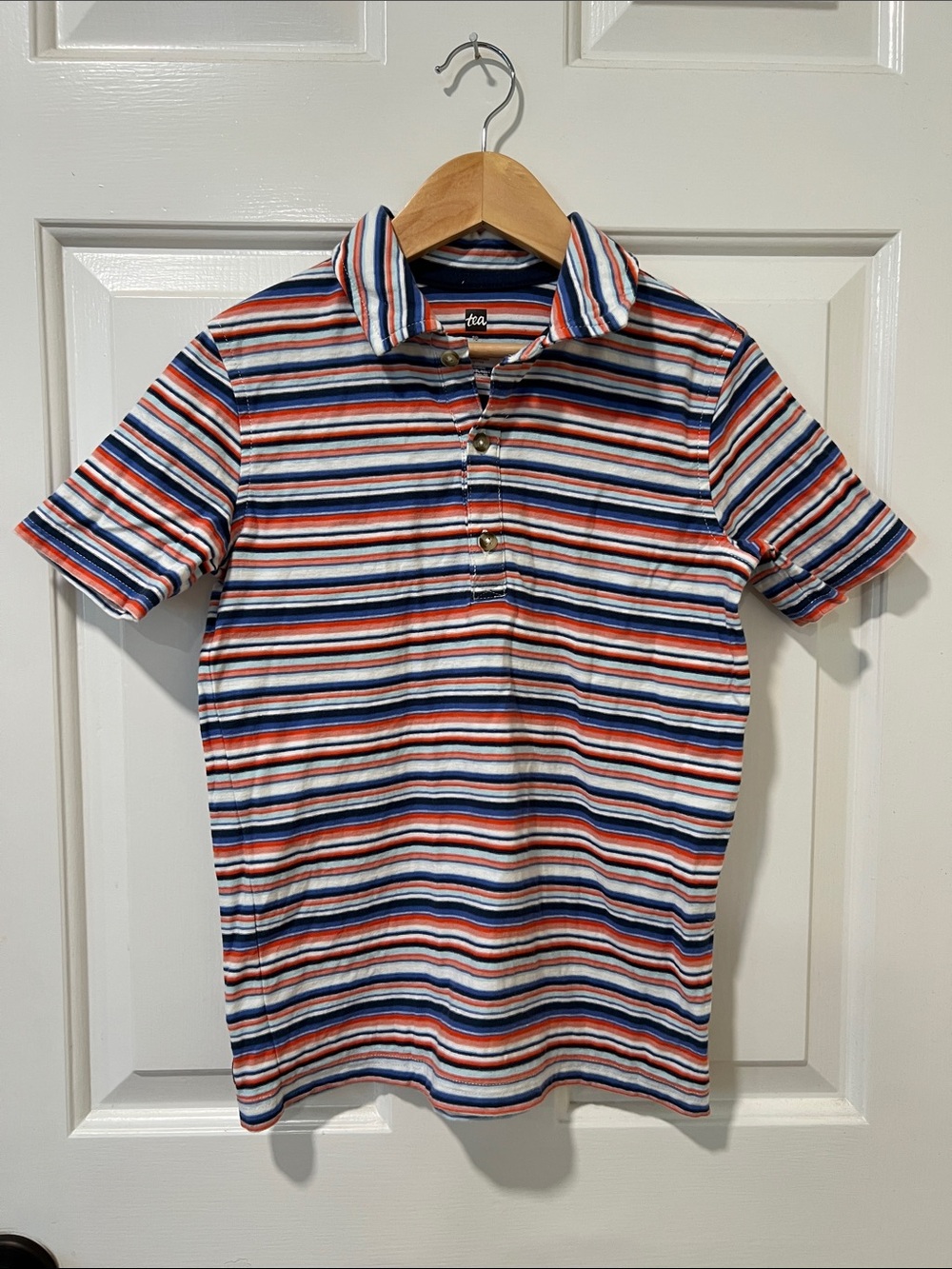 Tea Collection Striped Tee in Red, Blue & White